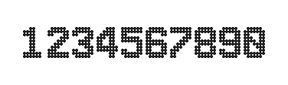 7×10数字点阵字体 ddN710BA1515