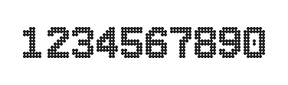 7×10数字点阵字体 ddN710BA1536