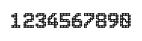 7×10数字点阵字体 ddN710BA1542