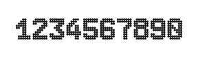 7×10数字点阵字体 ddN710BA1553
