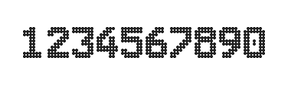 7×10数字点阵字体 ddN710BA1554