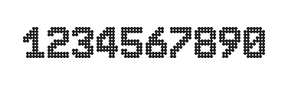 7×10数字点阵字体 ddN710BA1566