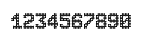 7×10数字点阵字体 ddN710BA1569