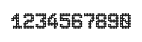 7×10数字点阵字体 ddN710BA1583