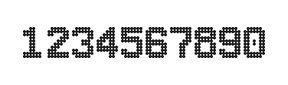 7×10数字点阵字体 ddN710BA1589