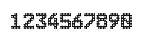 7×10数字点阵字体 ddN710BA1591