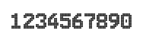 7×10数字点阵字体 ddN710BA1593