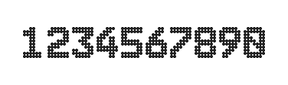7×10数字点阵字体 ddN710BA1603