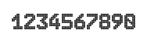 7×10数字点阵字体 ddN710BA1607