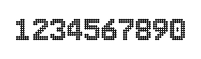 7×10数字点阵字体 ddN710BA1629