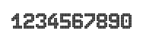 7×10数字点阵字体 ddN710BA1644