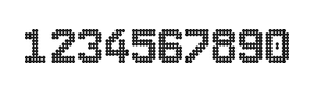 7×10数字点阵字体 ddN710BA1657