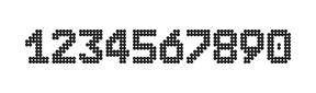 7×10数字点阵字体 ddN710BA1662