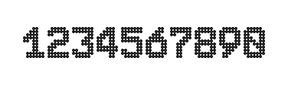 7×10数字点阵字体 ddN710BA1675