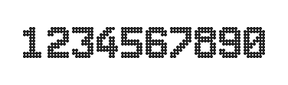 7×10数字点阵字体 ddN710BA1678