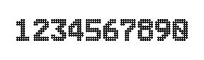 7×10数字点阵字体 ddN710BA1681