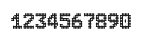 7×10数字点阵字体 ddN710BA1688