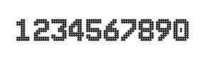 7×10数字点阵字体 ddN710BA1689
