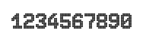 7×10数字点阵字体 ddN710BA1705
