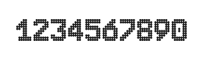7×10数字点阵字体 ddN710BA1713