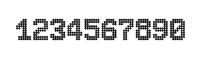 7×10数字点阵字体 ddN710BA1721