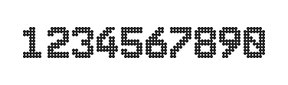 7×10数字点阵字体 ddN710BA1731