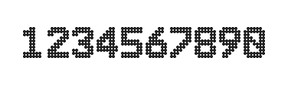 7×10数字点阵字体 ddN710BA1738