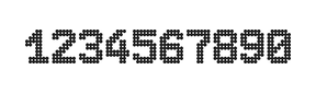 7×10数字点阵字体 ddN710BA1744