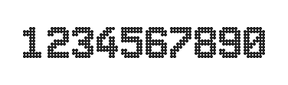 7×10数字点阵字体 ddN710BA1753