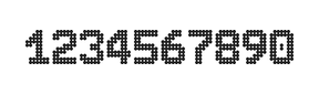 7×10数字点阵字体 ddN710BA1770