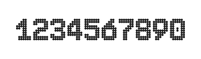 7×10数字点阵字体 ddN710BA1771