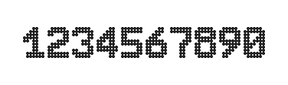 7×10数字点阵字体 ddN710BA1777