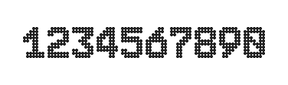 7×10数字点阵字体 ddN710BA1786