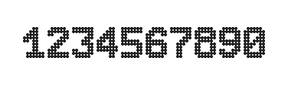 7×10数字点阵字体 ddN710BA1789
