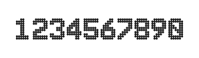 7×10数字点阵字体 ddN710BA1790