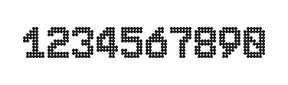 7×10数字点阵字体 ddN710BA1794