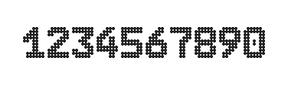 7×10数字点阵字体 ddN710BA1796