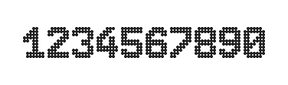 7×10数字点阵字体 ddN710BA1797