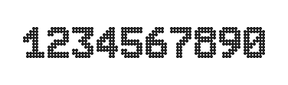 7×10数字点阵字体 ddN710BA1800