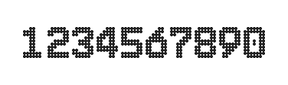 7×10数字点阵字体 ddN710BA1801
