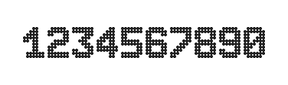 7×10数字点阵字体 ddN710BA1805