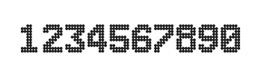 7×10数字点阵字体 ddN710BA1821