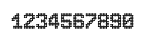 7×10数字点阵字体 ddN710BA1826