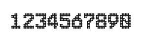 7×10数字点阵字体 ddN710BA1827