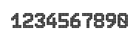 7×10数字点阵字体 ddN710BA1845