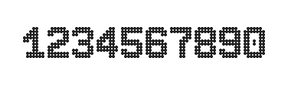 7×10数字点阵字体 ddN710BA1856