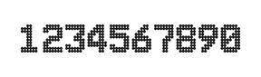 7×10数字点阵字体 ddN710BA1860