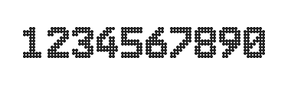 7×10数字点阵字体 ddN710BA1870