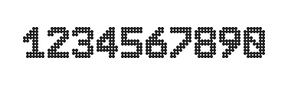 7×10数字点阵字体 ddN710BA1871