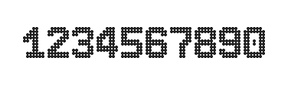 7×10数字点阵字体 ddN710BA1872